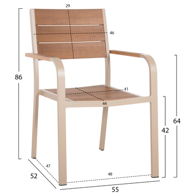 Kolltuk alumini Saga 55x52x86Hcm (HM5127.04)