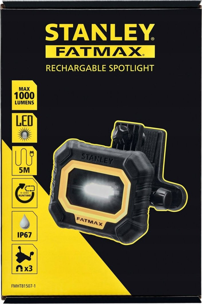Prozhektor LED Stanley FMHT81507-1, bazë magnetike, 230 x 85 x 350 mm, i verdhë