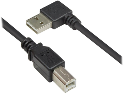 Kabllo USB Alcasa 2510 EU005W, USB 2.0 A në B, 0.5 m, i zi