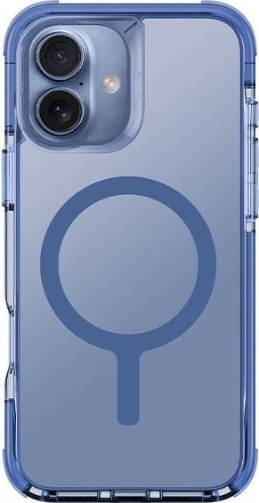 Kllapë telefoni Uniq Combat MagClick për iPhone 16 6.1", rezistente ndaj goditjeve, transparente blu