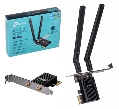 Мрежен адаптер TP-Link Archer TX55E, Wi-Fi 6, Bluetooth 5.2, црн