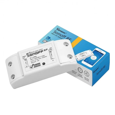 Ndërprerës inteligjent Sonoff RF R2, Wi-Fi RF 433MHz, 10A, i bardhë