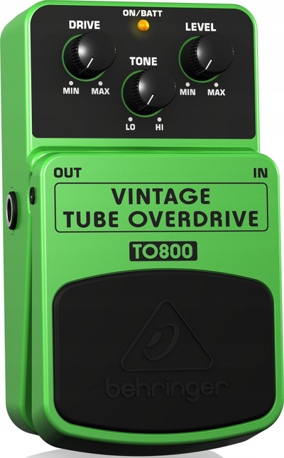 Pedal kitarë Behringer Vintage Tube Overdrive TO800, overdrive, i vogël, jeshil