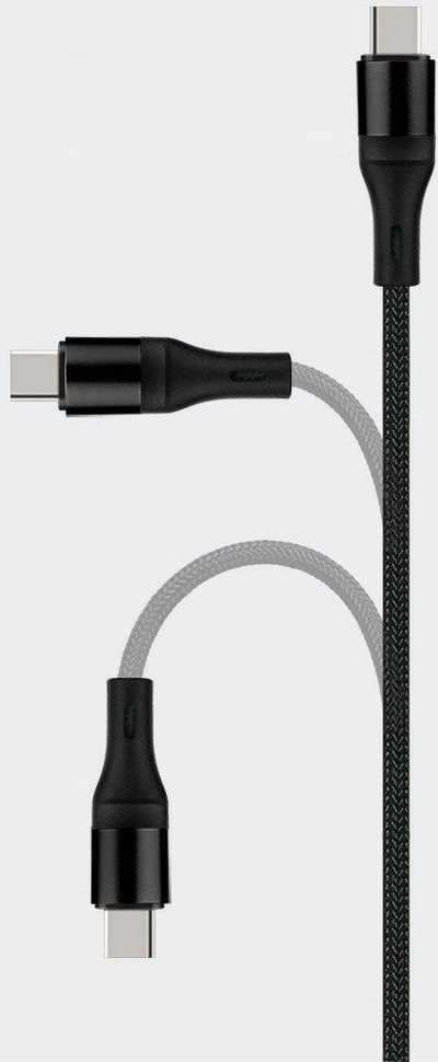 Kabllo USB N940, USB A në USB C microUSB Lightning, 1.2m, e zezë