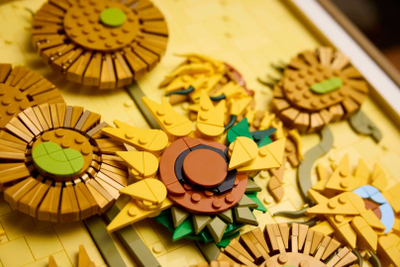 Set ndërtimi LEGO Art Vincent van Gogh Sunflowers 31215, dekor murale, shumëngjyrësh