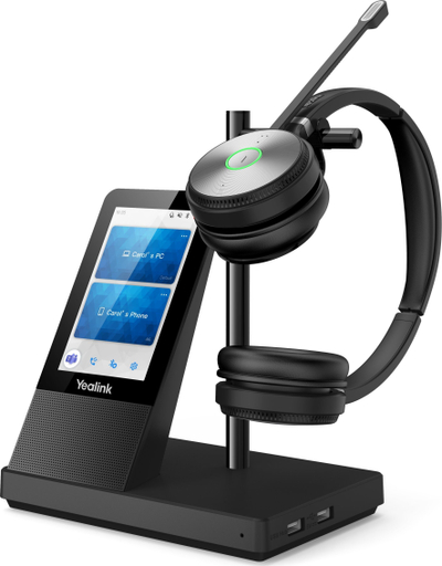 Kufje pa tela Yealink WH66 Dual UC, DECT, ekran 4", të zeza