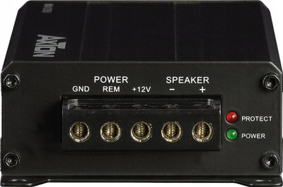 Përforcues makine Axton A1250, 1 kanal mono, i vogël, i zi