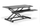 Shtesë tavoline Digitus Ergonomic Workspace Riser, 95x62 cm, lartësi që e çon vetë nga 10 në 50 cm, e zezë