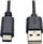 Kabllo USB 2.0 A në USB C, 1.8m, e zezë