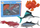 Set lodrash detare Lean Toys Sea Animals, 4 pjesë, shumëngjyrëshe