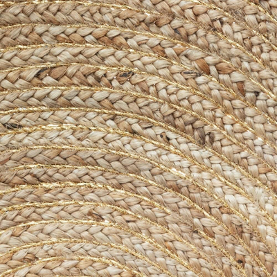 Декоративен тепих Cosy тркалезен, јута, 80 cm, природна боја