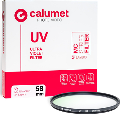 Filter UV Calumet 58mm MC, ultra i hollë, i tejdukshëm
