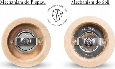 Mulli me dorë për piper Peugeot Paris, mekanizëm i rregullueshëm, dru ulliri, 22 cm