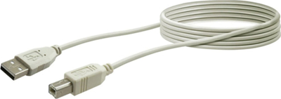 Kabllo USB-A me USB-B, 3m, USB 2.0, gri