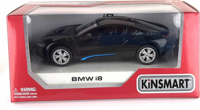 Makina lodër Kinsmart BMW i8, shkallë 1:36, metal, e zezë