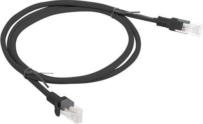 Kabllo Lanberg Patchcord, Cat6, e pambrojtur, 1m, e zezë (PCU6-10CC-0100-BK)