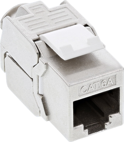 Modul rrjeti InLine RJ45 Keystone Jack, Cat.6a, 10 Gb/s, i argjendtë