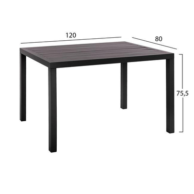Set Tavolinë + 4 karrige alumini HM10592.02, gri