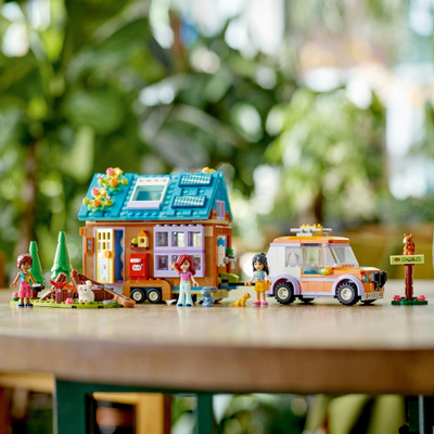 Set LEGO Friends Mobile Tiny House 41735, shpi e vogël kampingu me rrota, mbi 7 vjeç, shumëngjyrësh