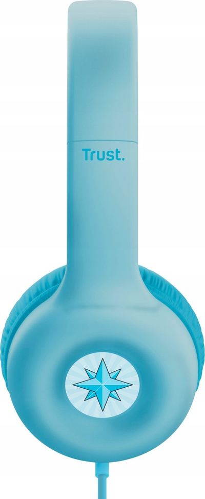 Kufje për fëmijë Trust NOUNA, me mikrofon, 3.5 mm, blu e çelët