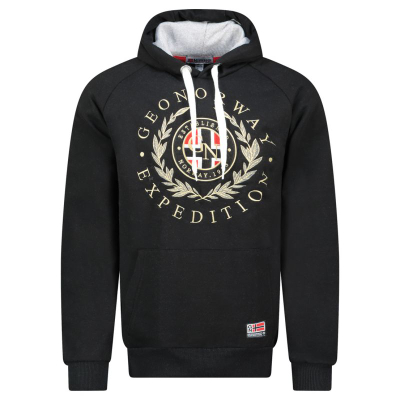 Блуза со капуљача Geographical Norway Giger DB 100 M, за мажи, црна
