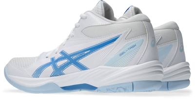 Патики за тренинг за жени Asics Gel-Task MT 4, GEL во предниот дел, за сала, бели со сина боја