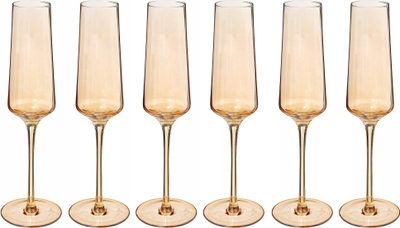 Set gotash shampanje Secret De Gourmet, 0.16L, 6 copë, portokalli
