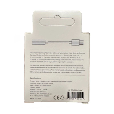 Adapter audio Samsung GP-TGU023AEAWW, 3.5 mm në USB-C, i bardhë