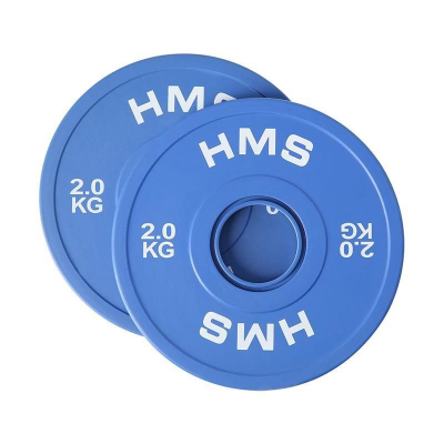 Disk bumper olimpik HMS CBRS20, set 2x2kg, vrimë 50mm, blu