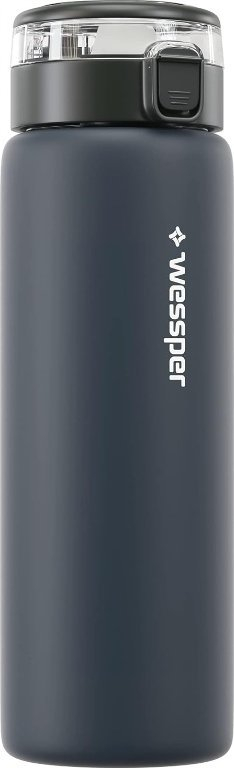 Shishe uji qelqi Wessper ActiveMax, 680ml, me filtër karboni, e zezë