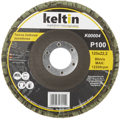 Disk me fletë KELTIN, 125 mm, P100