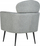 Karrige kolltuku SOBY Armchair, material tekstili, këmbë metalike, gri