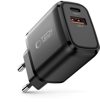 Karikues muri Tech-Protect NCA20, 20W PD QC3.0, 2 porta USB, i zi