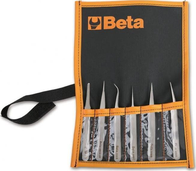 Set pincetash Beta Tools 999/B6, 6 copë, që s’i gjen acidi dhe s’kapen nga magneti
