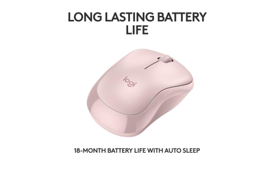 Maus Logitech M240 Silent, Bluetooth, pa zhurmë, rozë