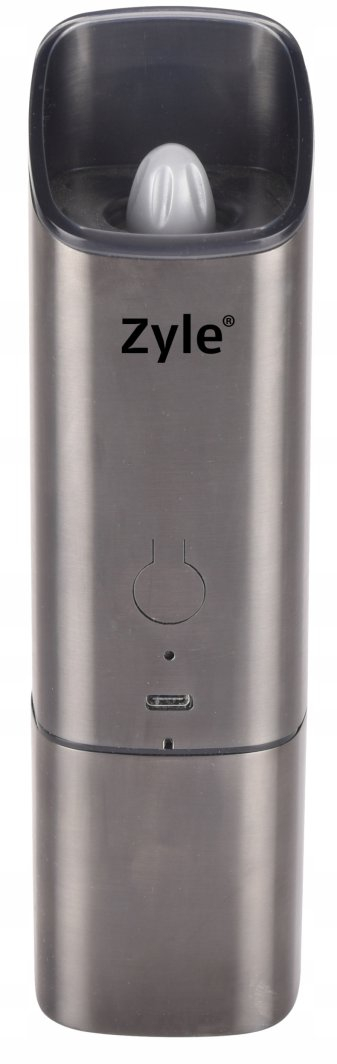 Mulli elektrik për erëza Zyle ZY9702GR, i rikarikueshëm USB C, inox argjendi