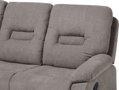 Kauç 3 vendsh BERGEN, me recliner me dorë, stof, ngjyrë taupe bezh