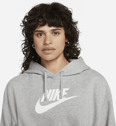Bluzë me kapuç Nike Sportswear Club Fleece W DQ5850-063, për goca, fleece, gri e çelët