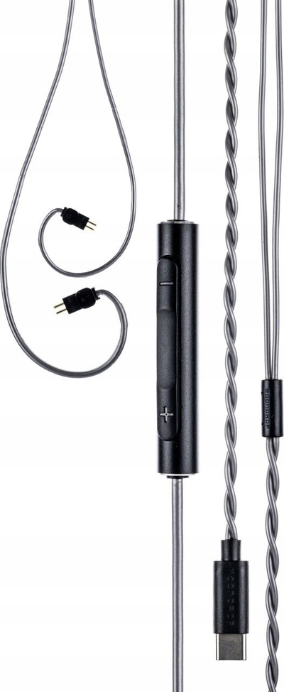 Kabllo kufjesh Moondrop CDSP, USB C, 0.78 2 pin, me mikrofon, e zezë