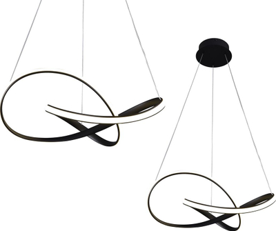 Lampë varëse Eko-Light Cappio, LED 36W, dritë neutrale, e zezë