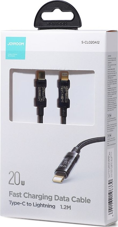 Kabllo Joyroom JYR428 USB C në Lightning, 2 m, 20W PD, e zezë
