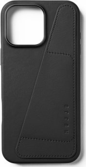 Mbulesë telefoni Mujjo Wallet për iPhone 16 Pro Max, lëkurë, MagSafe, e zezë