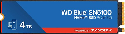 SSD i brendshëm SanDisk WD Blue SN5100, 4TB, M.2 NVMe PCIe 4.0, blu