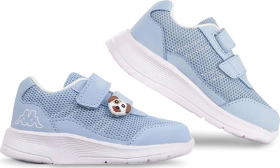 Atlete për kalamoj Kappa me shirit ngjitës, rrjetë që merr frymë, mbyllje me velcro, blu e çelët