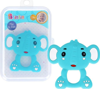 Lodër kafshimi Bam Bam Elephant Case 0/188, për bebe, silikon, shumëngjyrësh