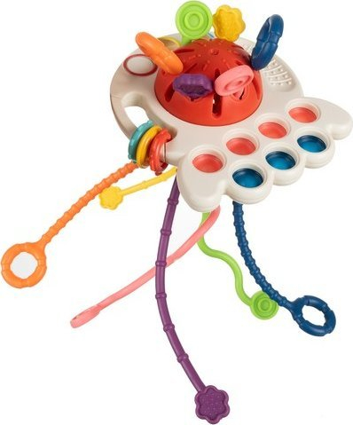 Lodër senzoriale Sensor Toy Teether 23968, 6 në 1, për beba, me shumë ngjyra