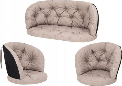 Set jastëkësh për mobilje shporte, 3 copë, 100x50 cm, 50x50 cm, me shumë ngjyra