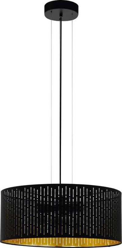Llampë varëse EGLO Varillas, 53 cm, metal, e zezë me të artë