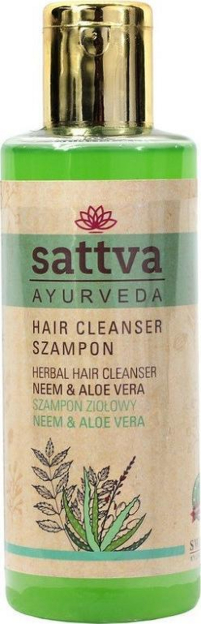 Shampo bimore Sattva Ayurveda Neem & Aloe Vera, 210ml