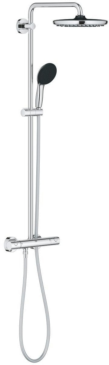 Sistem dushi Grohe Vitalio Start 250, kokë rrethore 250mm, termostatik, krom
